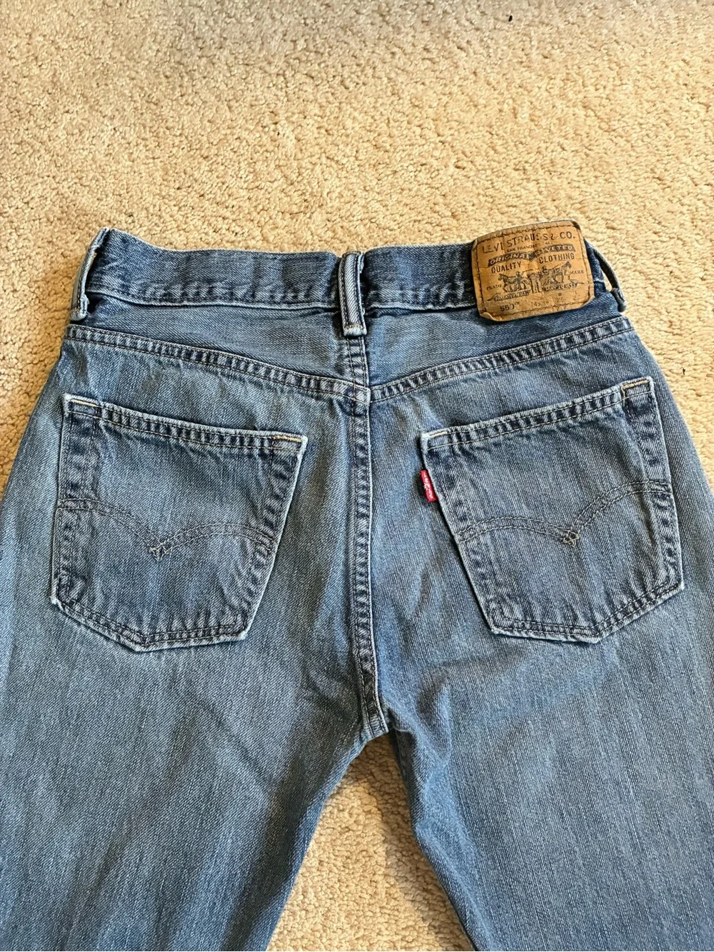 Levi's 550 Relaxed Fit Jeans Youth 14 Slim 25x27 Blue Denim 100% Cotton Vintage